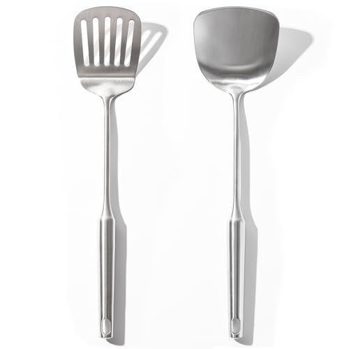 18 10 Stainless Steel Spatula Set (Brushed Silver)