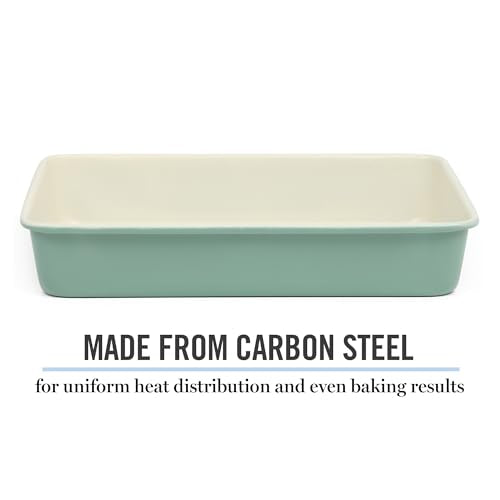 Gallen 13 x 9 Inch Rectangular Nonstick Carbon Steel Cake and Baking Pan (Teal / 13" Cake Pan)