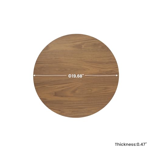 19.69" Sintered Stone Lazy Susan for Table Top (Walnut / 50CM)