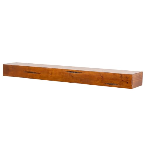 Breckenridge 48” Fireplace Mantel Shelf with Corbels (Chestnut Rustic / 48 Inch)