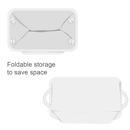 Storage Basket for Gifts Empty (White Color / Small -11.8Lx7.9Wx5.2H)