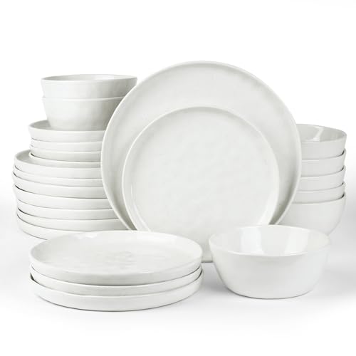 Mars Stoneware Dinnerware Set for 8 (White / Set(24pcs))