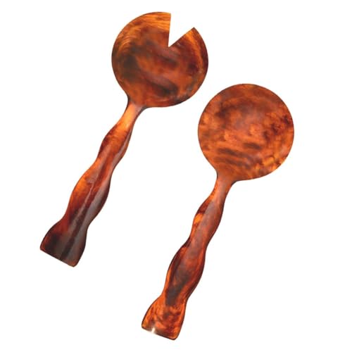 Resin Salad Servers (12 inches / Golden Brown)