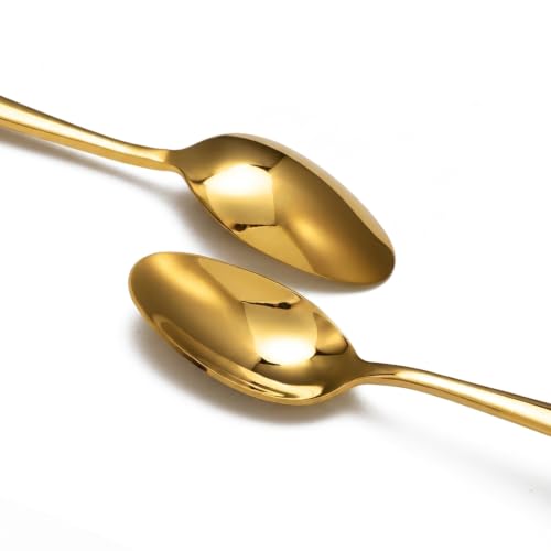 8 Piece Gold Spoons Set (Gold / 8.1 Inch)