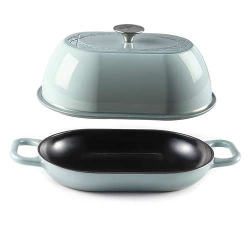 Enameled Cast Iron Dutch Oven for Professional Sourdough Bread Baking (Sea Salt)