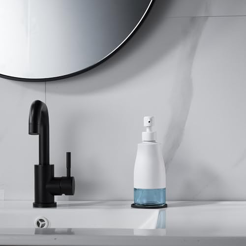 White Soap Dispenser with Coaster and Stickers (White)