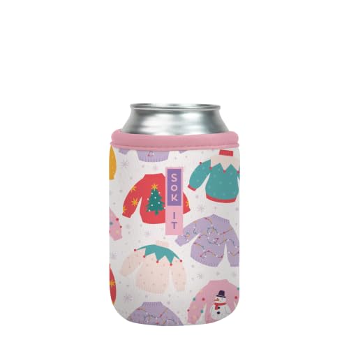 CanSok Sleeve for Beer & Soda Insulated Neoprene Cover (Cozy Knits / 12oz Can Sleeve)