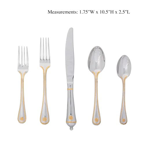 Berry & Thread 5pc Place Setting (5pc / Polished with Gold)