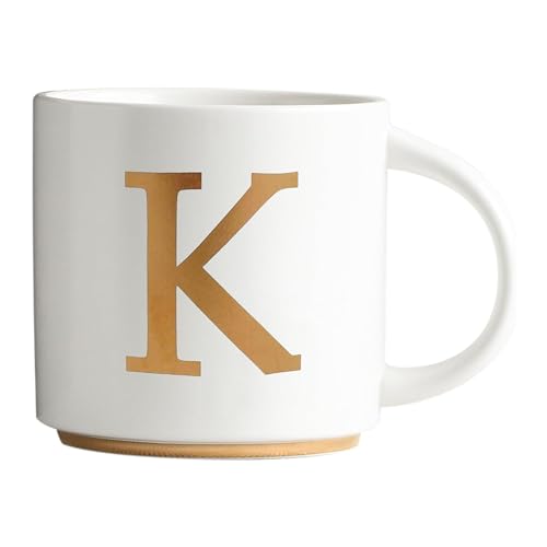 Monogram Ceramic Mugs (gold-K)