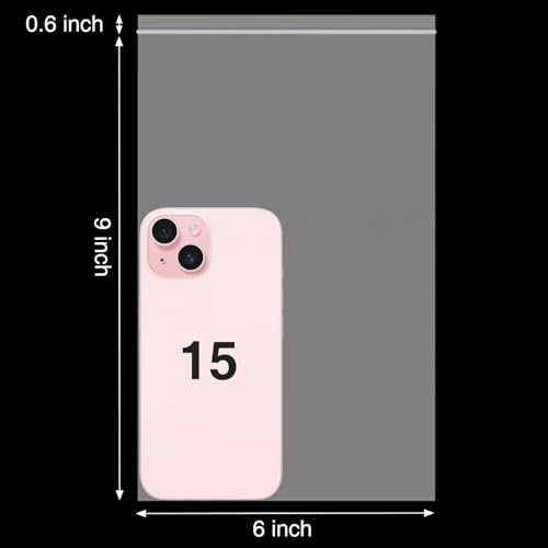 120Pcs 6"x9" Clear Plastic Zip Bags