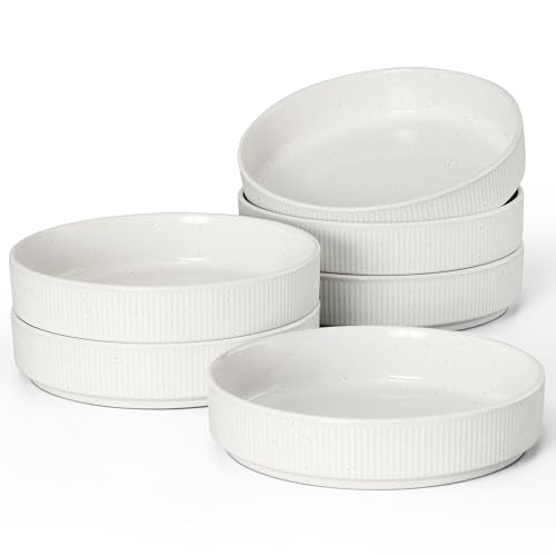 Pasta Bowls Set of 6 (Speckled White)