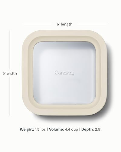 2 Piece Glass Food Storage Set with Lids (Cream / 4.4 Cup Food Storage (2x))