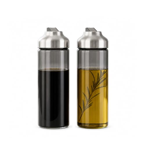 Olive Oil Dispenser Bottle for Kitchen (Grey / 14OZ Set of 2)