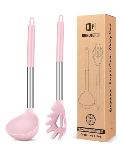 Silicone Soup Ladle and Pasta Spoon Set (2 Count)