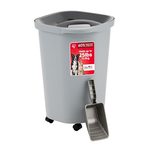 Dog Food Storage Container (25 lbs / Gray/Dark Gray)