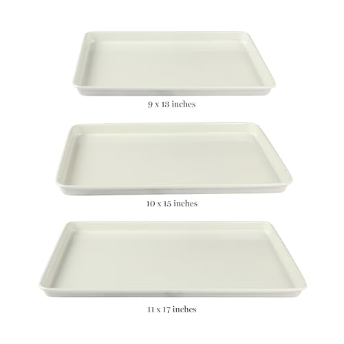 Gallen 3 Piece Cookie Sheet Set (3-Piece Baking Sheet Set (13",15",17") / Linen White)