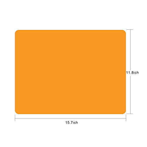 Silicone Placemats (15.7x11.8Inch-4pack / Orange)