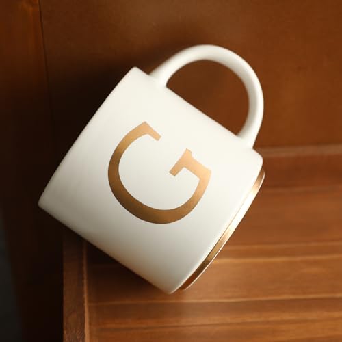 Monogram Ceramic Mugs (gold-G)