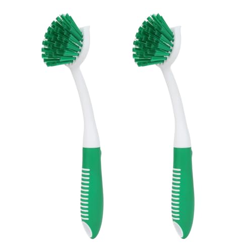 Dish Brush with Handle (Green)