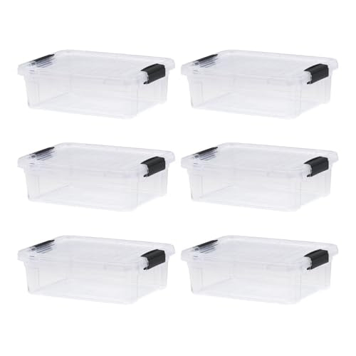 4.5 Quart Clear Plastic Storage Containers with Lids (4.5 Quart)