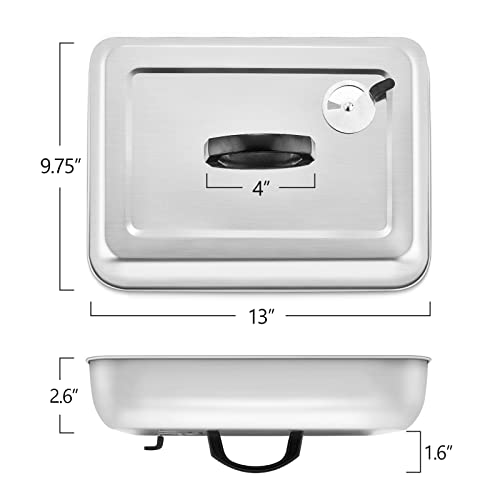 Melting Dome 13.3" X 9.8" Stainless Steel Basting Steam Cover