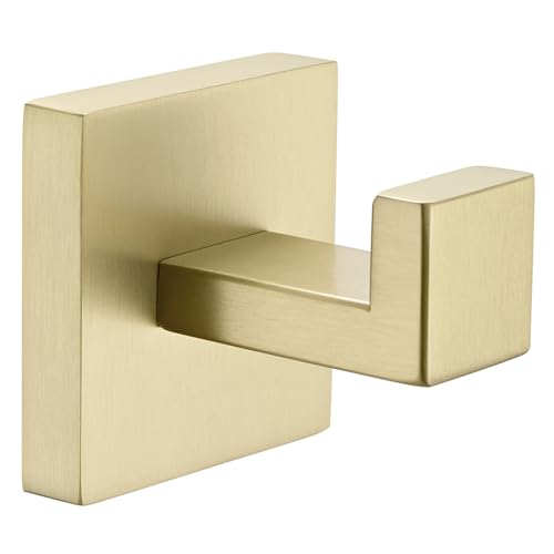 Bathroom Towel Hook for Wall (1 Pack / Brushed Gold)