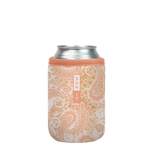CanSok Sleeve for Beer & Soda Insulated Neoprene Cover (Paisley Dreams / 12oz Can Sleeve)
