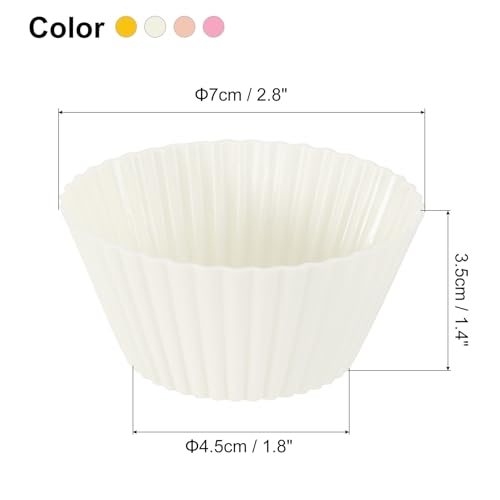 12Pcs Silicone Cupcake Liners (Multicolor / 2.8")