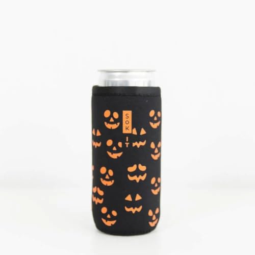 CanSok Sleeve for Beer & Soda Insulated Neoprene Cover (Fright Night Lights / 12oz Can Sleeve)