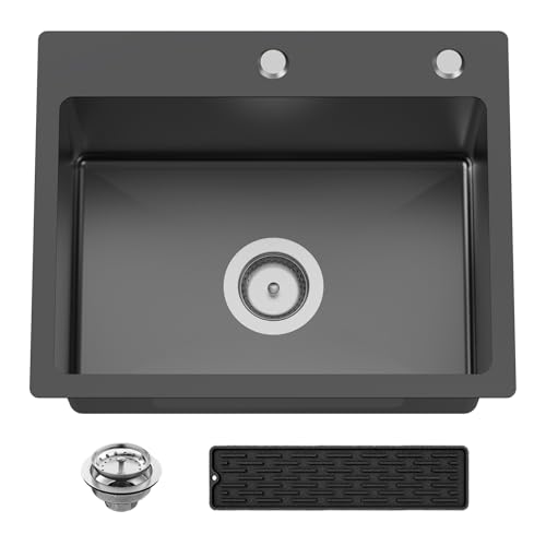 Black 20x16 In Kitchen And Bar Sink (20x16 Black)