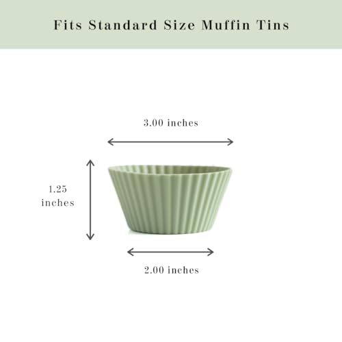 Reusable Silicone Baking Cup Silicone Muffin Liners for Cupcakes (Standard)