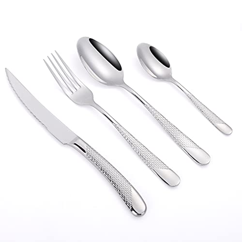 16 Piece Silverware Set (Silver)
