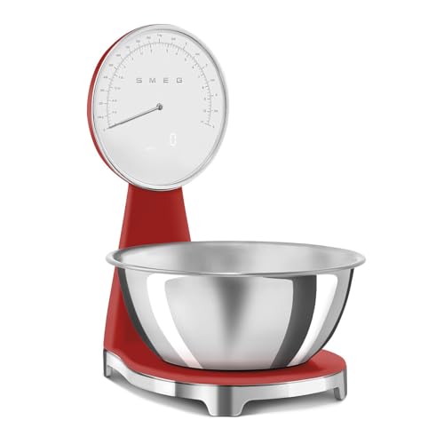 Retro Style Analog & Digital Kitchen Scale (Red)