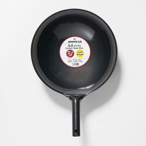 Made in Japan] Light 30% less Carbon Steel Wok 14 1