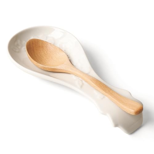 Spoon Rest for Stove Top (Floral Embossing)