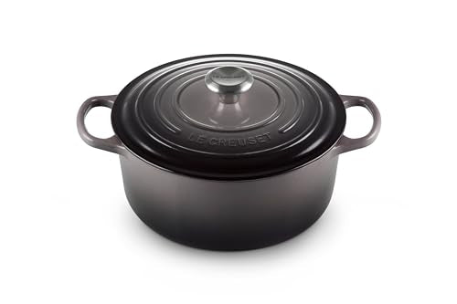 Enameled Cast Iron Round Dutch Oven (Oyster / 9 Qt)