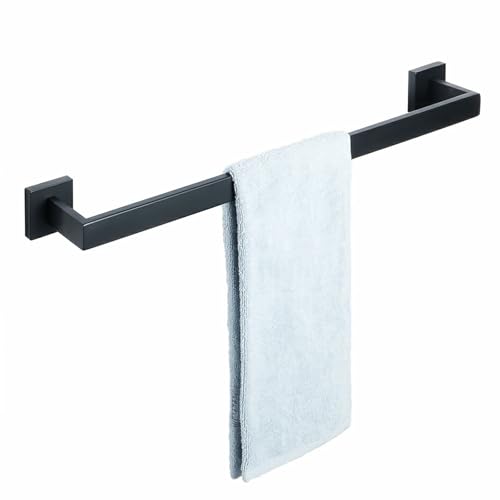 Towel Bar Towel Racks for Bathroom Wall Mount 24 Inch (Single 24 Inch / Matte Black)