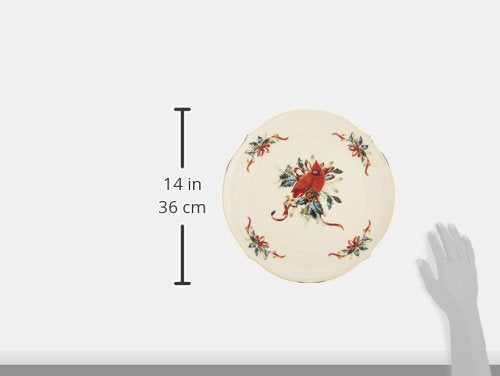 853785 Winter Greetings Round Serving Turkey Platter (Round Platter)