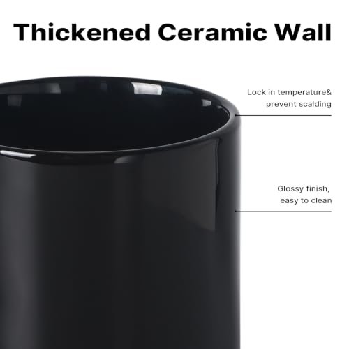 22 oz Large Coffee Mugs (Black)
