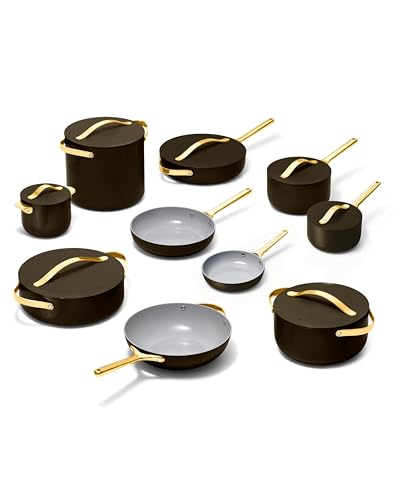 24-Piece Non-Stick Ceramic Cookware Set (Black / 24pc Set)