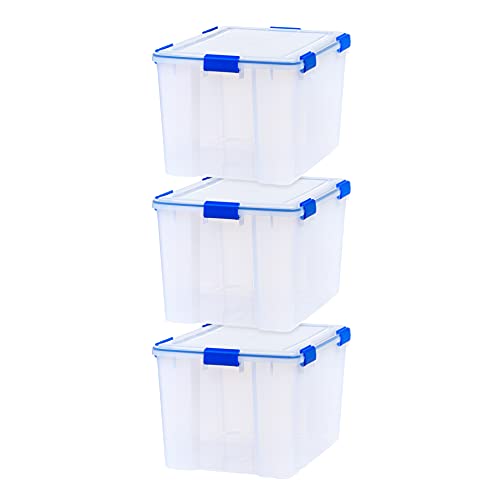 3 Pack 74 Qt Storage Bins with Gasket Lids (74 Qt. - 3 Pack)
