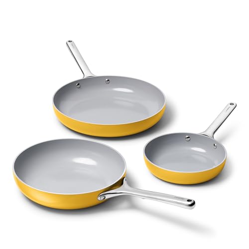 Non Stick Ceramic Coated Fry Pan Trio (Marigold / 3-pc Set)