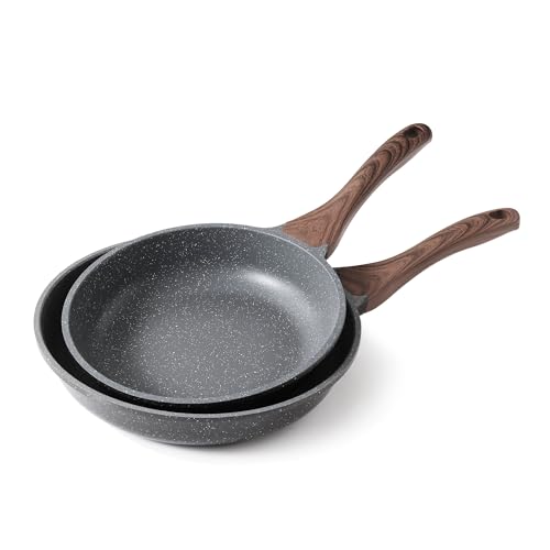 Nonstick Frying Pans (Gray / 9.5+11 Inch)