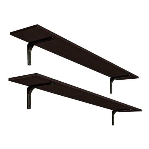 Long Wall Shelves (Espresso / 55.1 Inch)