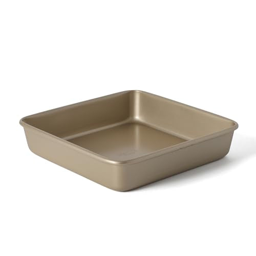 Gallen 9 Inch Square Nonstick Carbon Steel Cake Pan (Champagne / 9" Cake Pan)