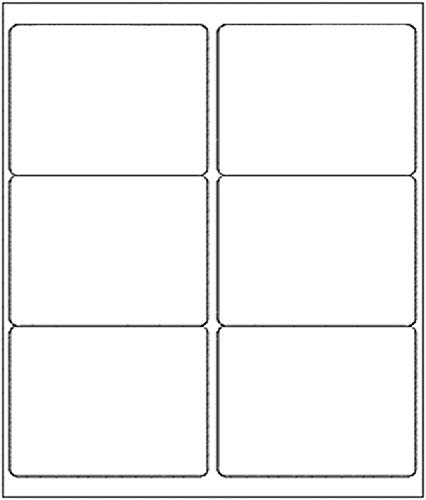6 up 3-1/3 X 4 Sticker Labels Shipping Address Labels for Laser/Ink Jet Printer,2000 Sheets,Total 12000 Labels (3-1/3" x 4" (6-UP) / 2000 Sheets)