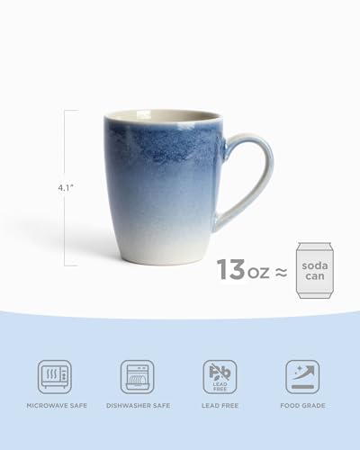 Coffee Mugs Set (6pcs / Glacier-Azure Blue)
