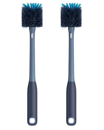 2 in 1 Bottle Brush with Straw Cleaner Brush (Grayish Blue / 2pcs)