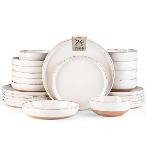 Dinnerware Sets for 6 (Light Beige / Service For 6(24Pcs))