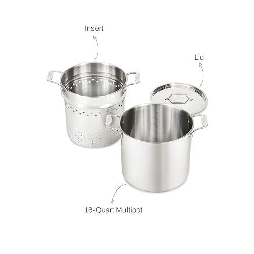 Simply Strain Stainless Steel 16 Qt Stock Pot with Strainer Insert (16-quart (Induction))